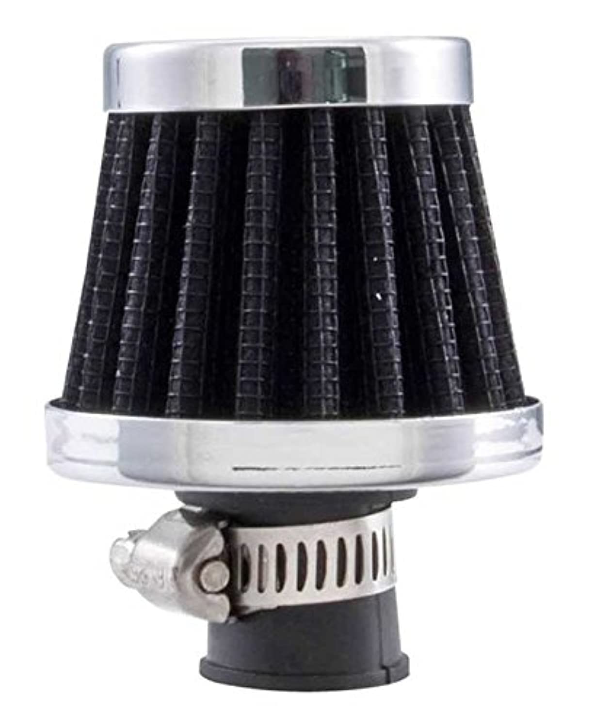 Spectre 3991 Black breather filter top view with durable chrome top for longevity