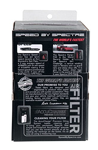 Spectre AccuCharge kit shown for cleaning and re-oiling maintenance.
