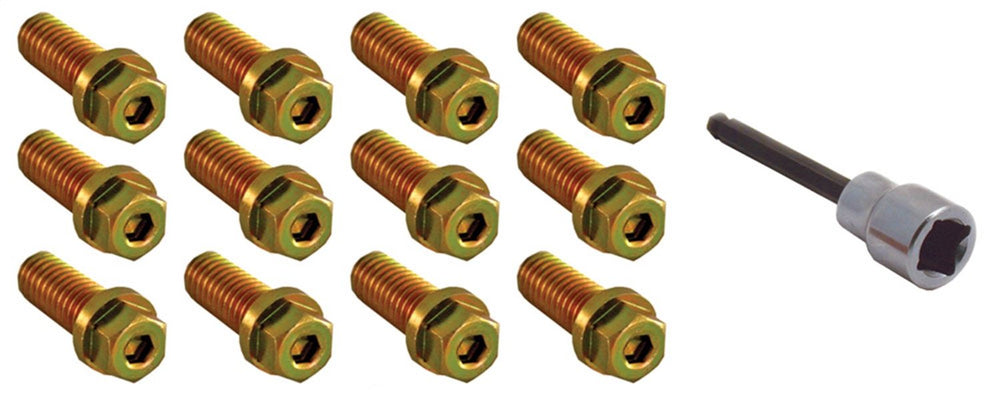 Spectre 46723 header bolt with gold iridite finish for durable, race-ready fit