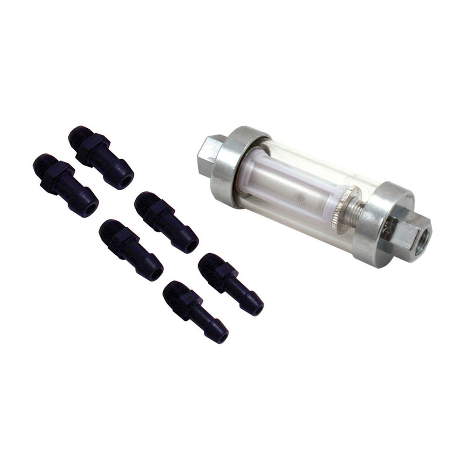 Spectre SPE-6932 clearview fuel filter with glass housing for easy debris inspection.