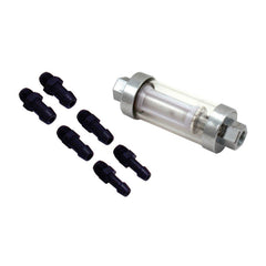 Spectre SPE-6932 clearview fuel filter with glass housing for easy debris inspection.