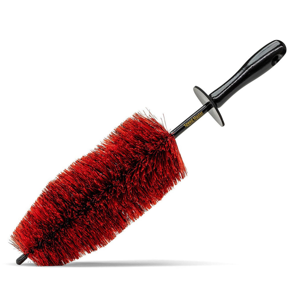 Speed Master Wheel Brush memory foam bristles safely remove brake dust from intricate wheels.