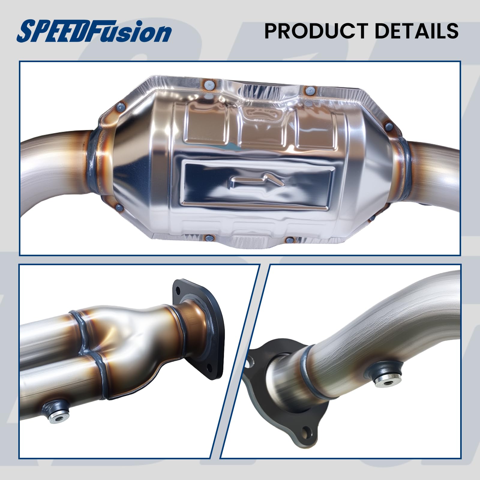 SpeedFusion catalytic converter for GMC Sierra improving exhaust flow.