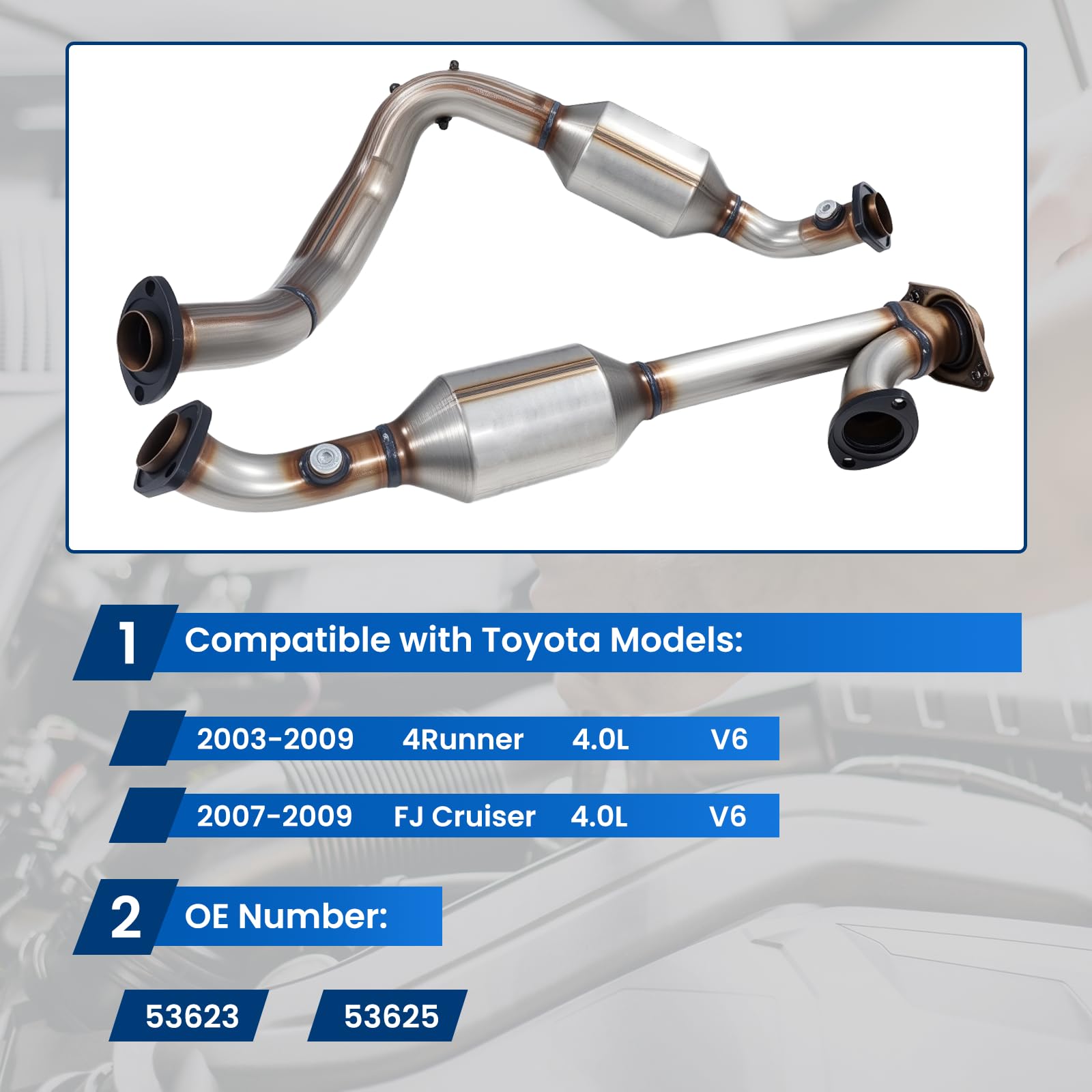 SPEEDFusion catalytic converter mounting flange with bolts.