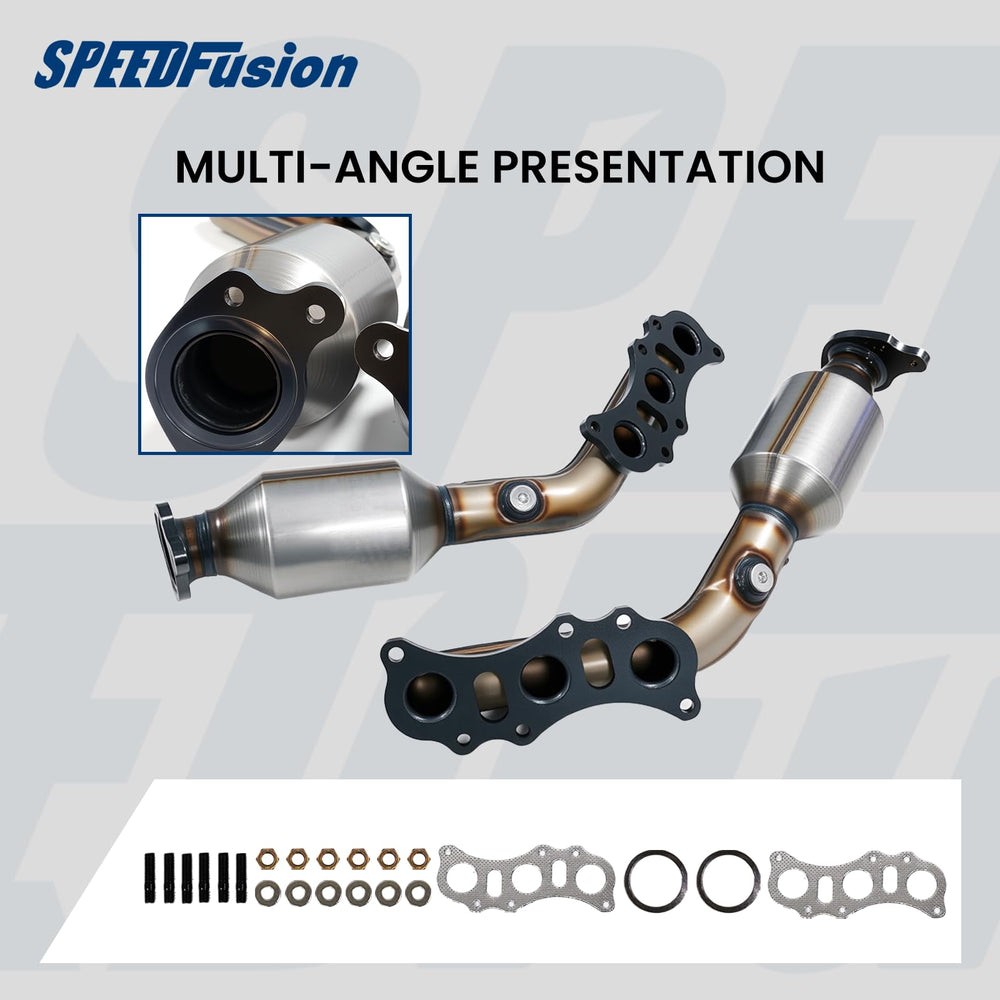 SpeedFusion Tacoma converter highlights ceramic media and OEM-style fit.