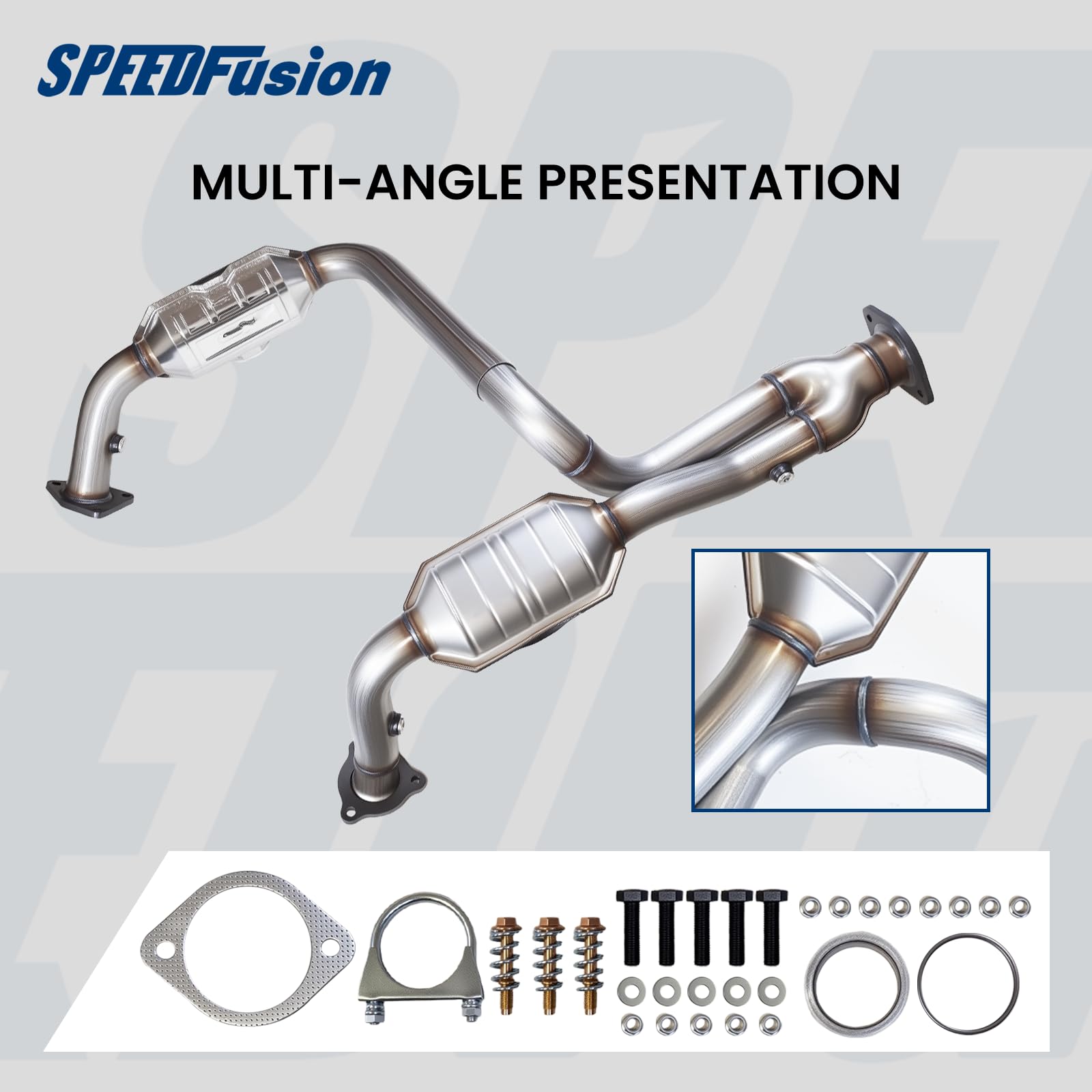 EPA-certified SpeedFusion catalytic converter for federal standards.