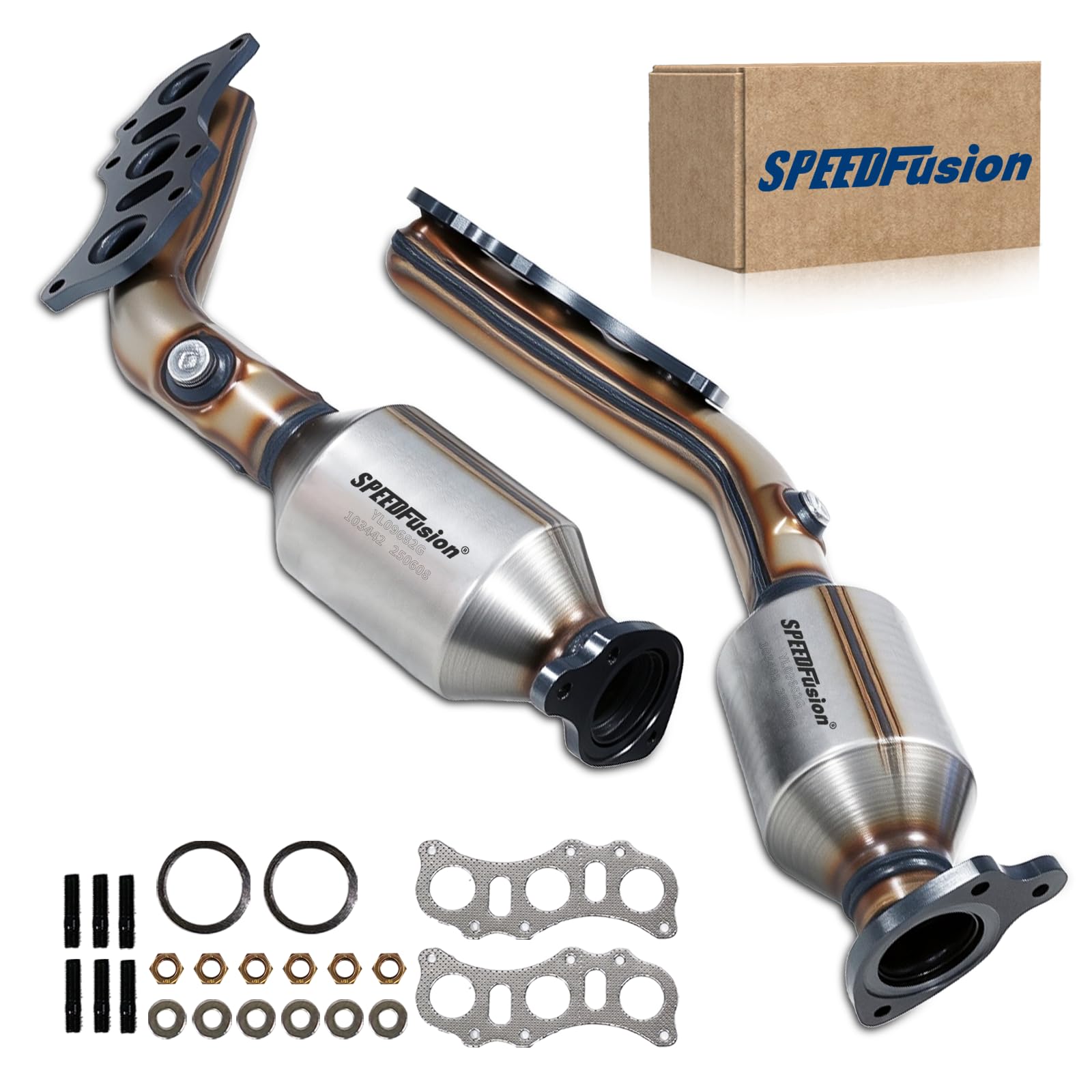 SpeedFusion left catalytic converter with robust stainless body for reliable 4Runner fit.