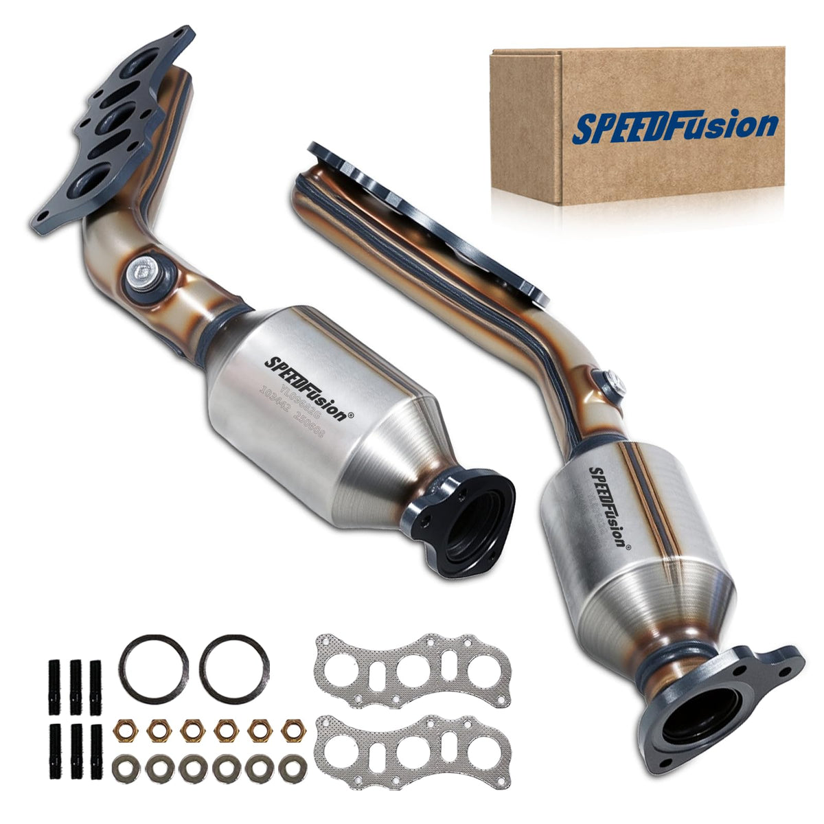 SpeedFusion left catalytic converter with robust stainless body for reliable 4Runner fit.