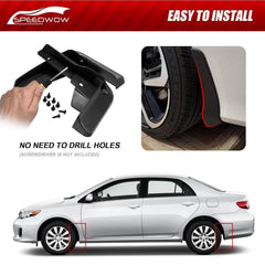 SPEEDWOW installed rear left mud flap demonstrates full protection