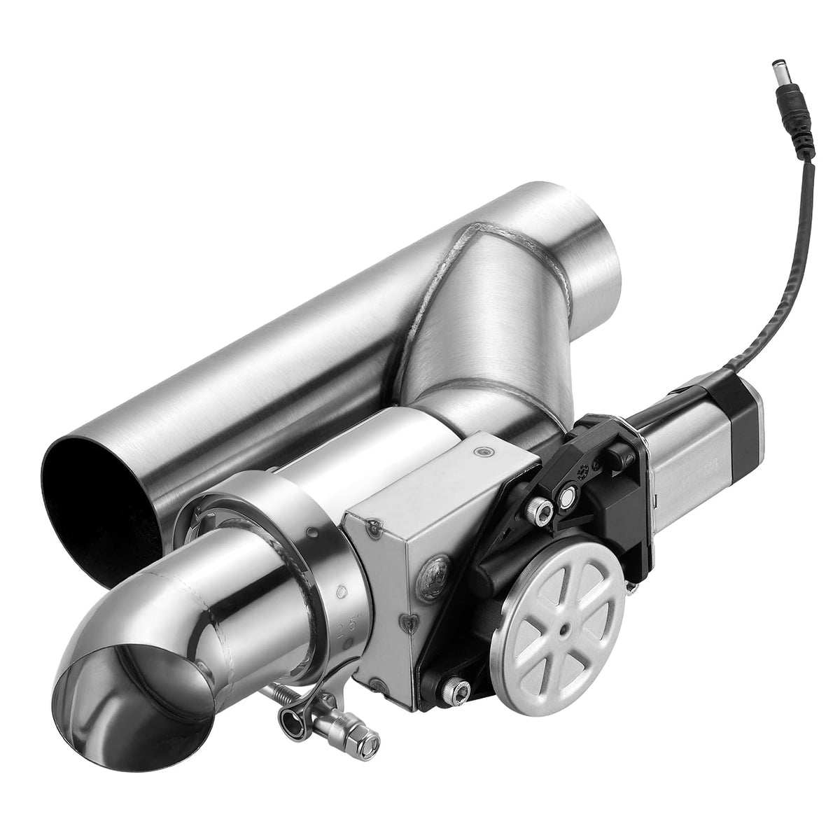 SPELAB 2-5 inch exhaust cutout valve motor in action for on demand sound control
