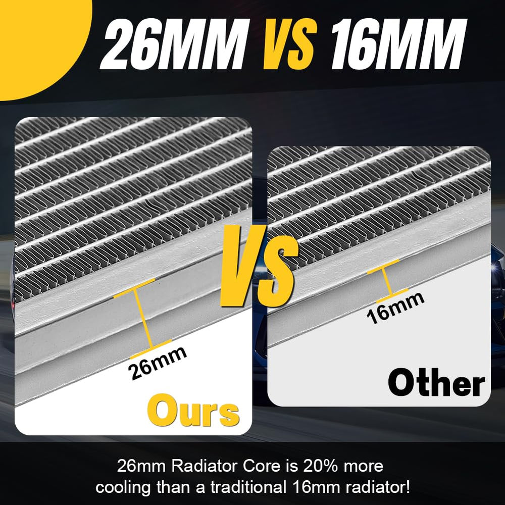 SPELAB aluminum radiator side view highlights compact profile