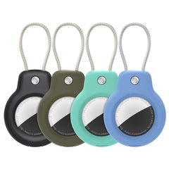 SPGUARD AirTag Holder 4-pack assembled for reliable attachment to bags, keys, and luggage.