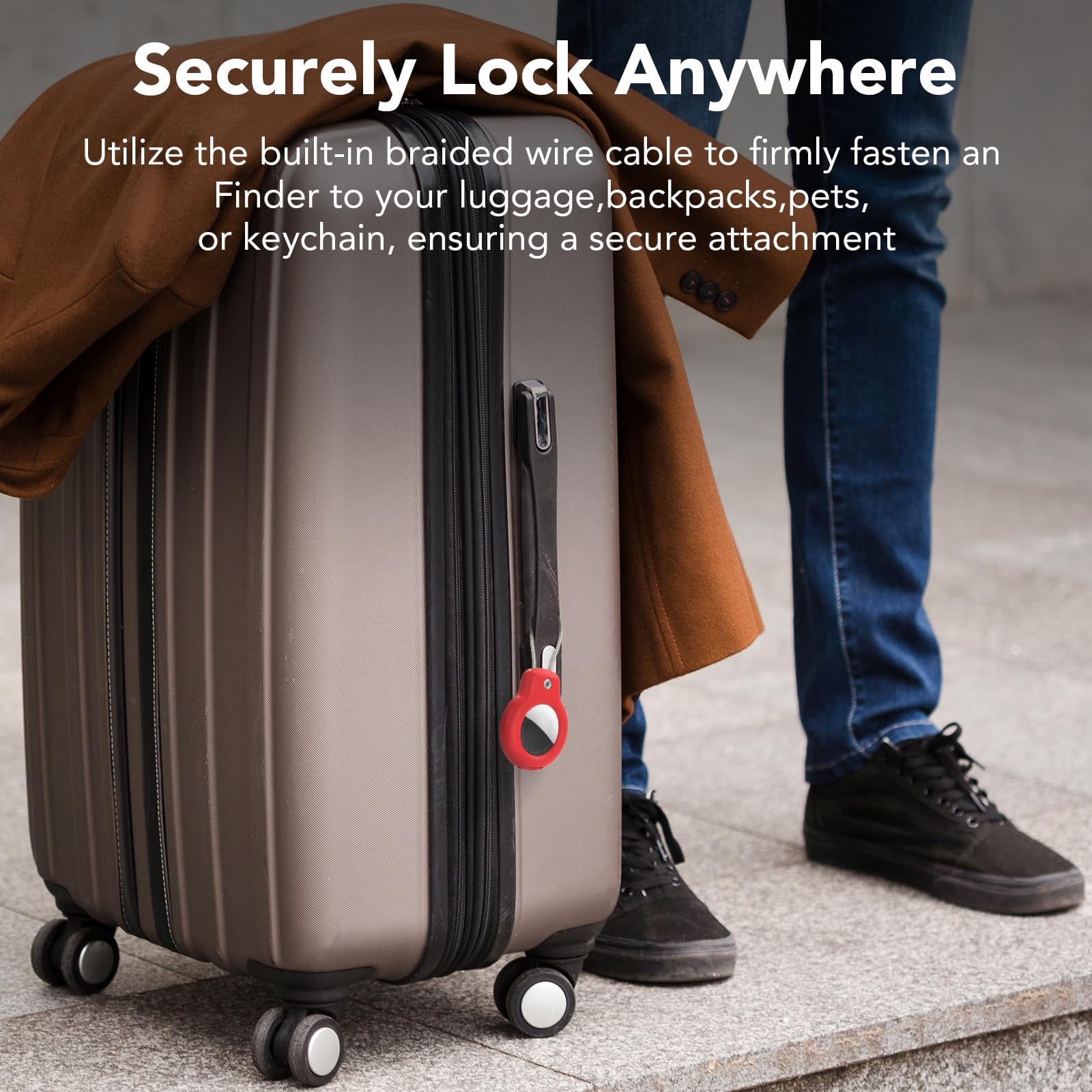 SPGUARD AirTag Holder keyring clip offers quick attach and detach.