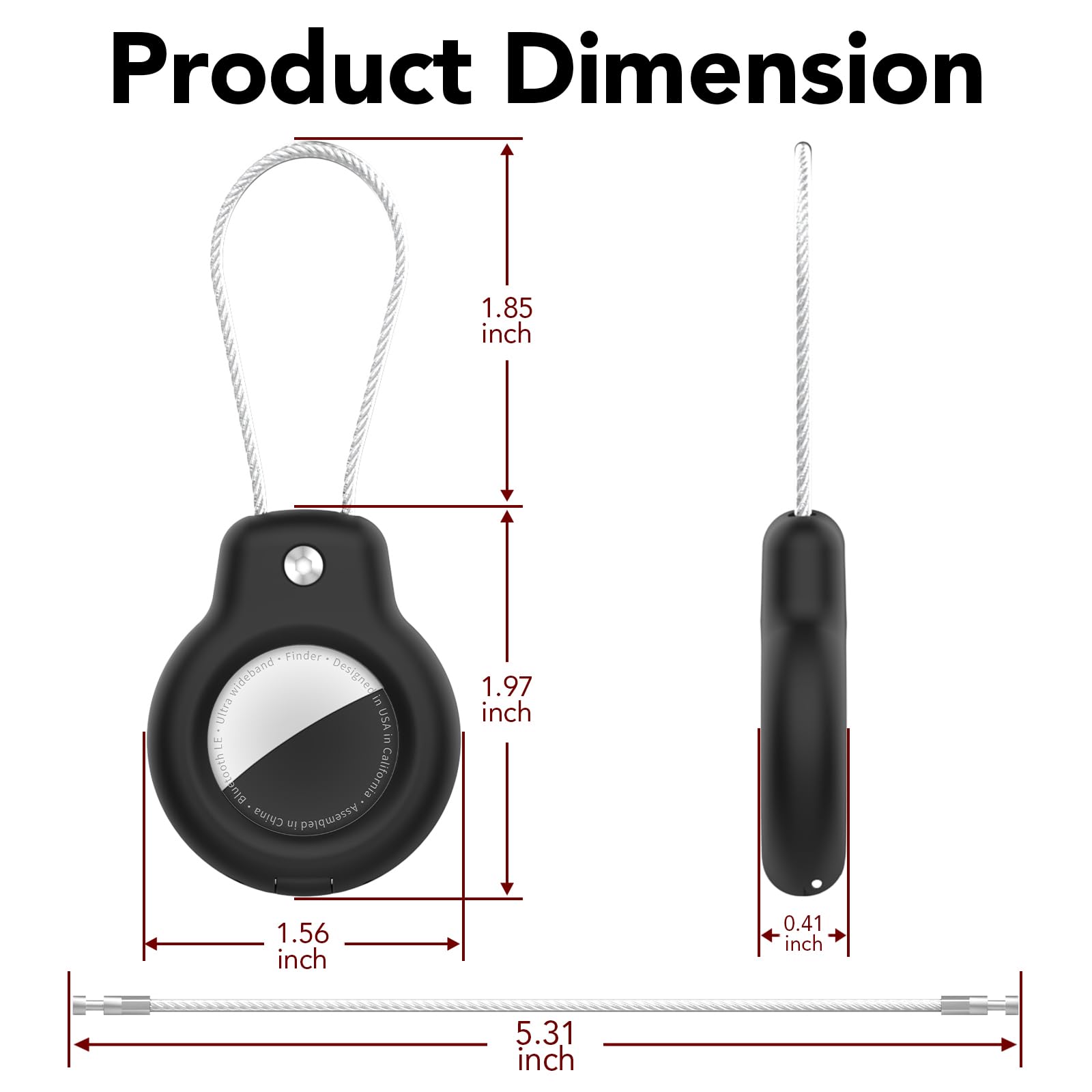SPGUARD AirTag Holder raised edge protects AirTag from scratches.