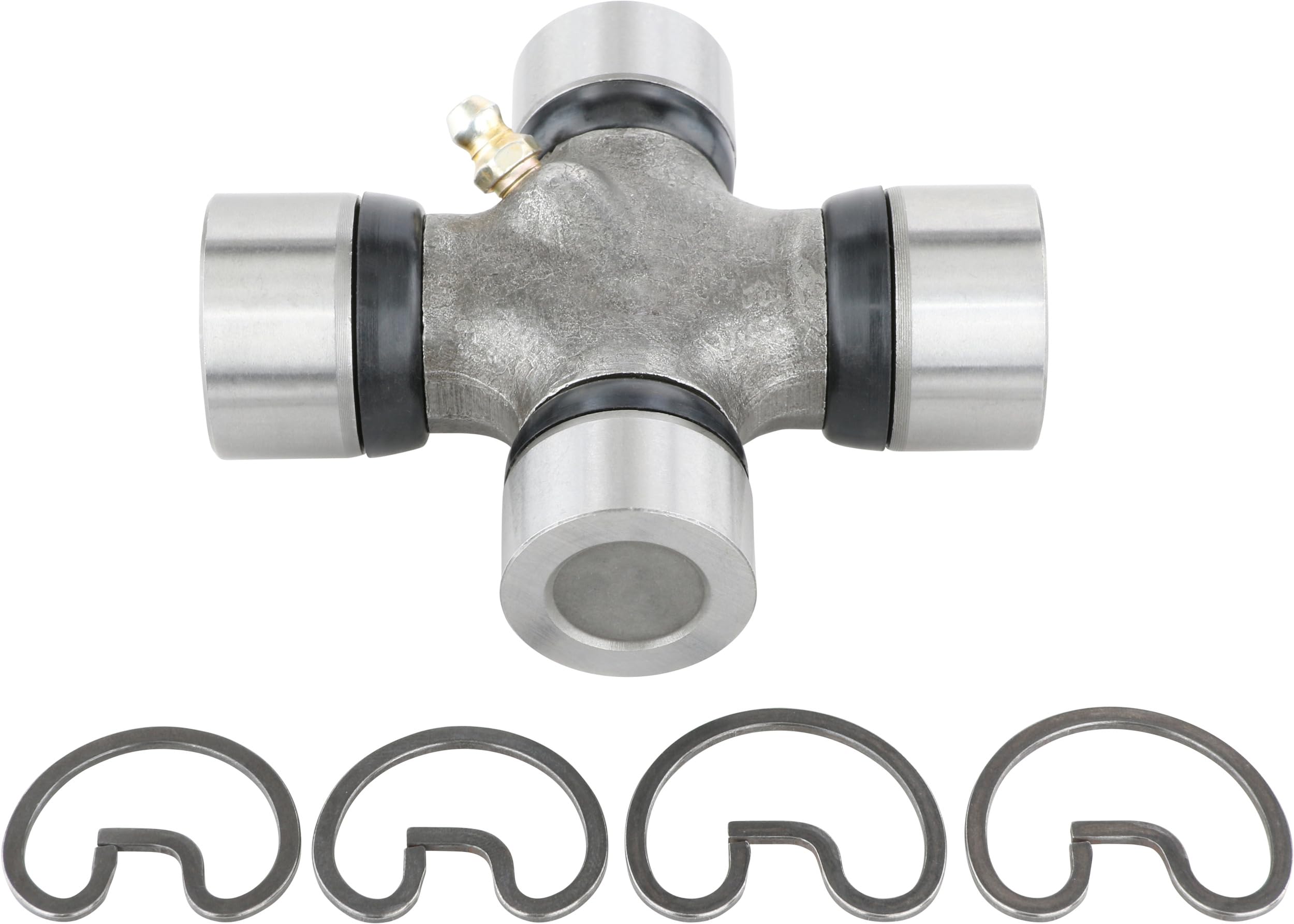 Spicer U-joint bearing caps close-up shows precise cap sizes for 1310 and 1350.