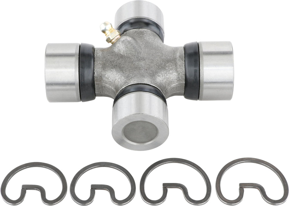 Spicer U-joint bearing caps close-up shows precise cap sizes for 1310 and 1350.