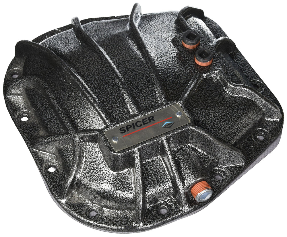 Spicer differential cover for Ford 9.75 axle, nodular iron durability for off-road protection.