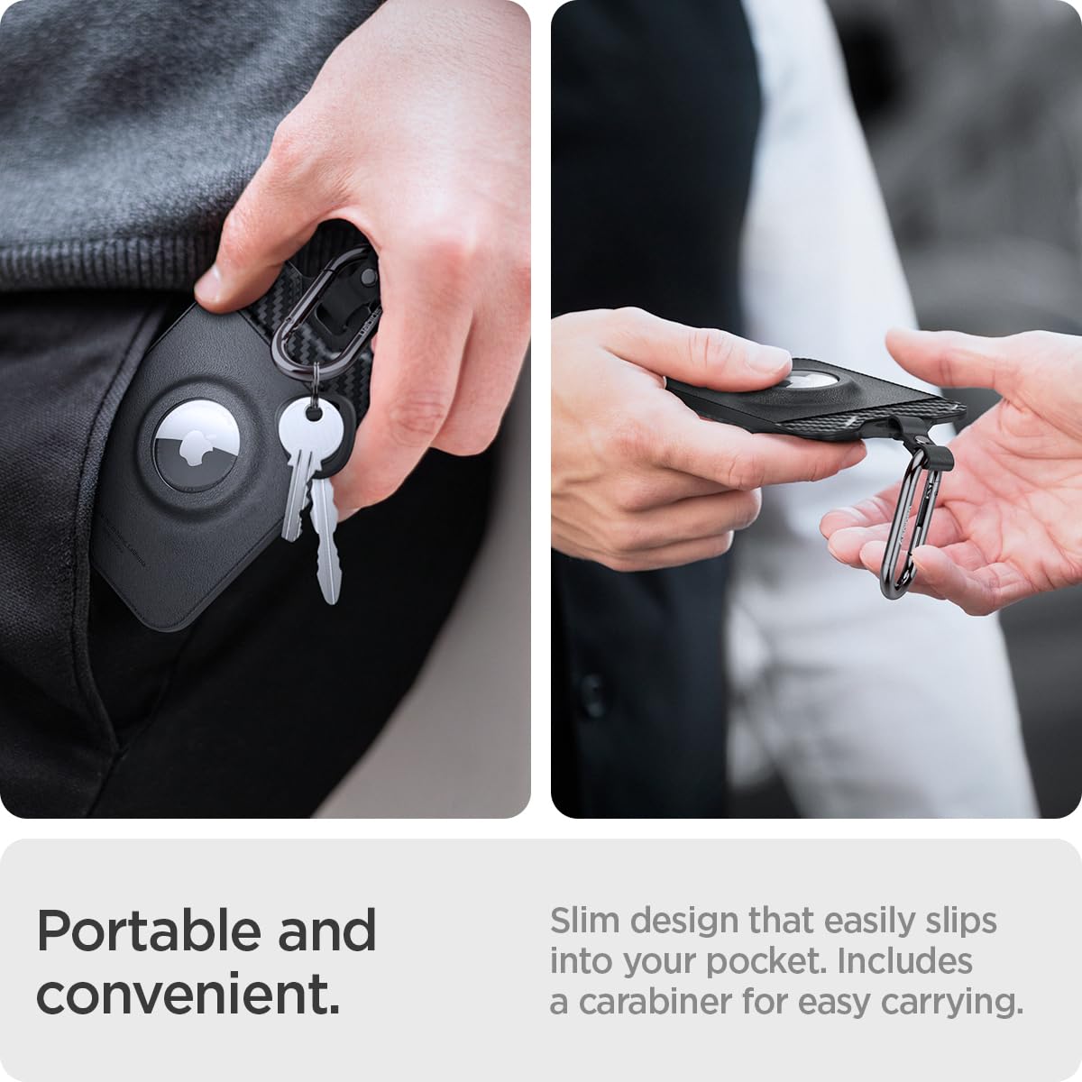 Spigen airtag-slot universal-ev-card supports AirTag tracking for items.