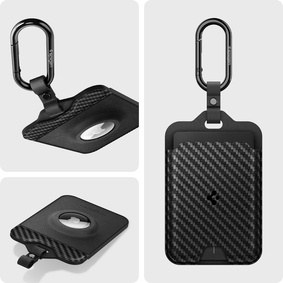 Spigen scratch-resistant-vegan-leather protects EV card with premium feel.