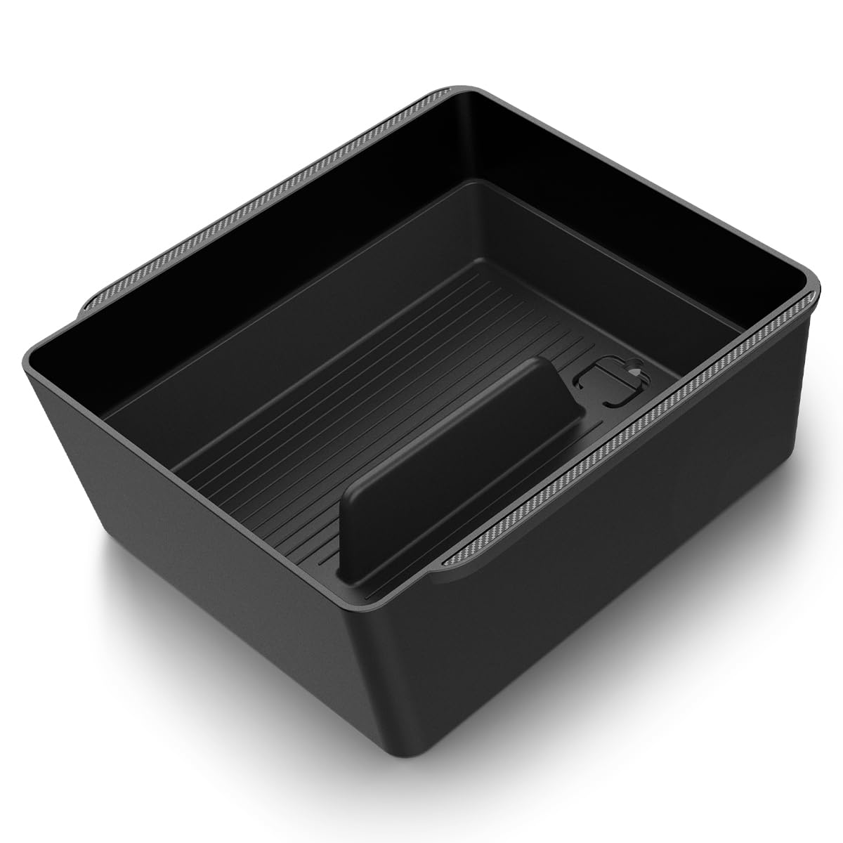 Spigen Armrest Console Organizer for Tesla Model Y Juniper with IntelliGrip padding reduces rattles