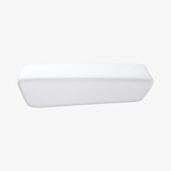 Minimalist white Spigen cover blends with Tesla interior for a clean look.