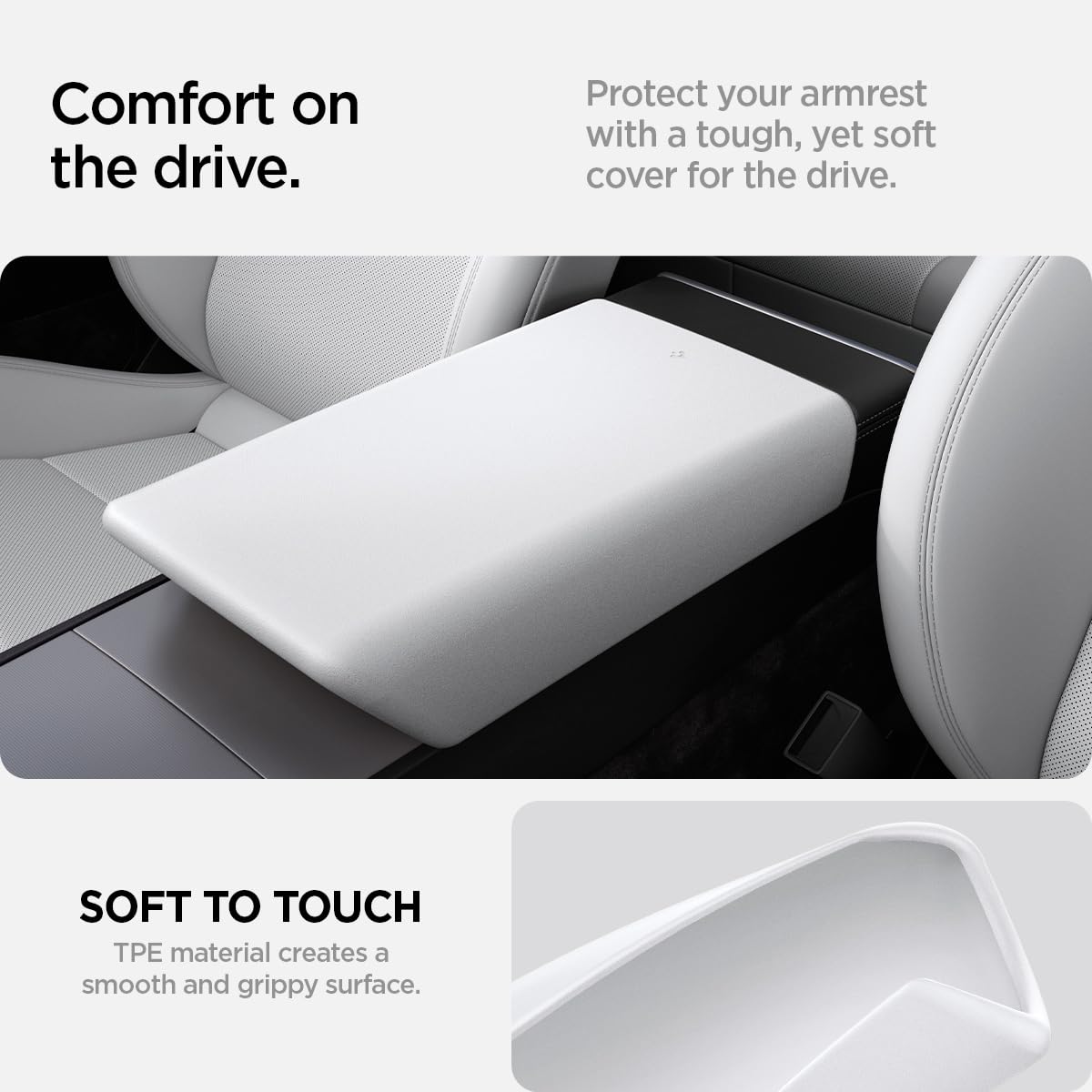 Minimalist Spigen design blends with Model Y Juniper interior aesthetics