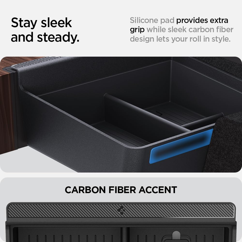 Low maintenance Spigen tray cleans quickly with a water rinse.