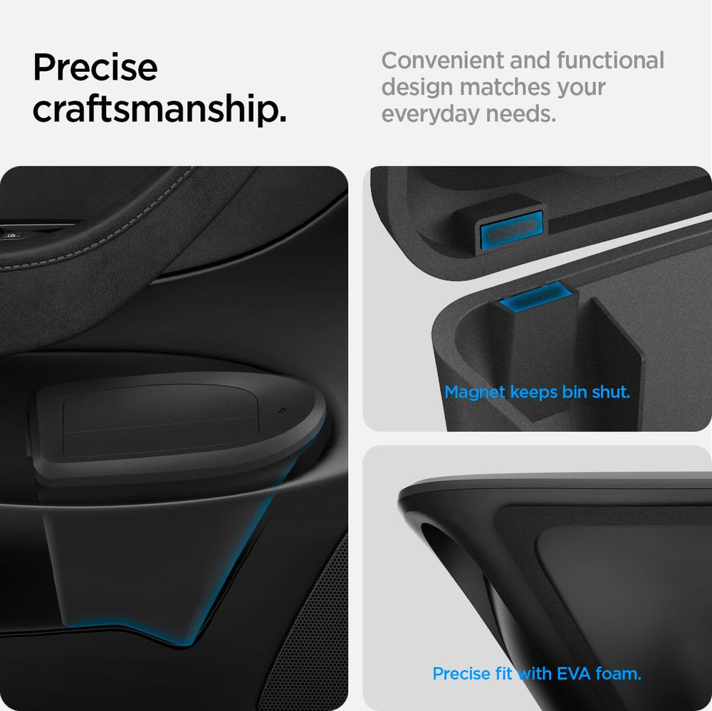 Driver-side pocket fit shows a precise custom fit.