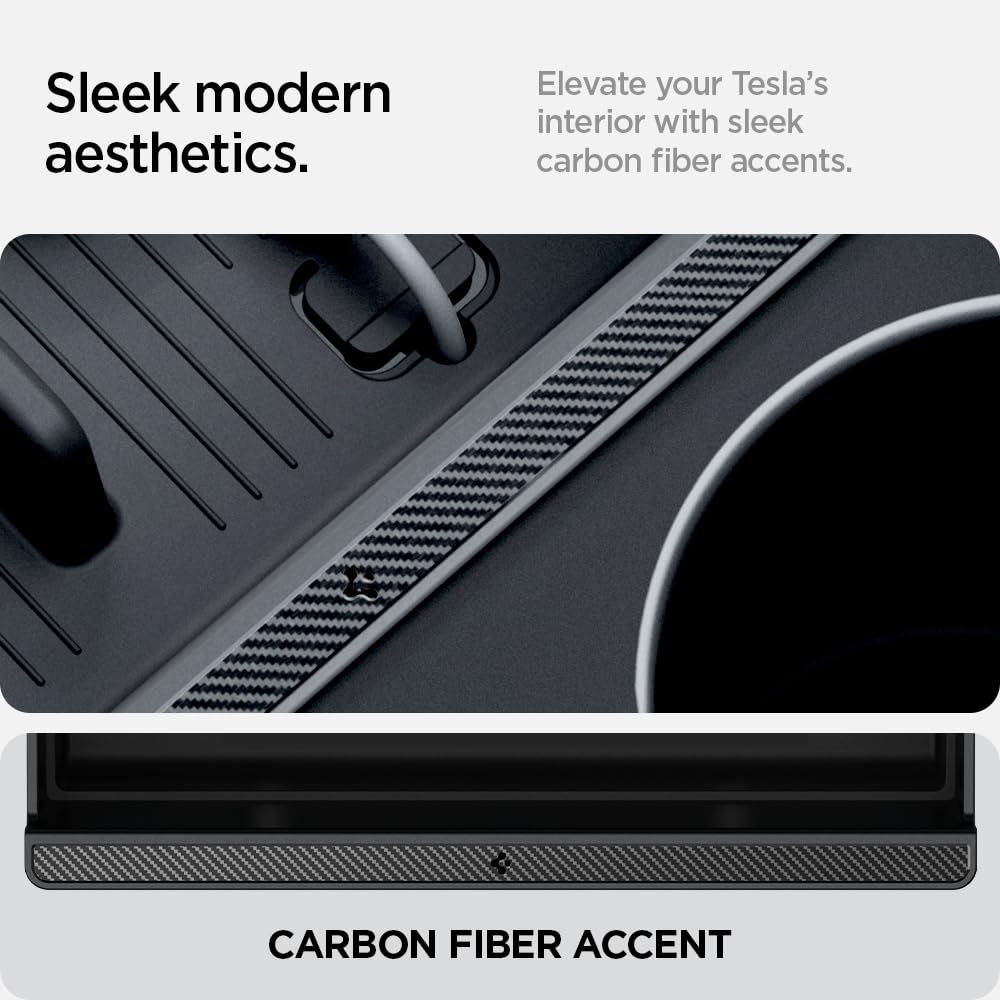 Easy installation helps secure the organizer in the Model Y Juniper console.