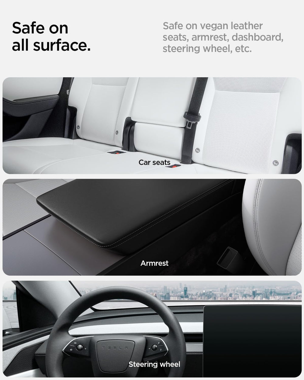 Spigen eco-friendly interior cleaner formula safe for car interiors.