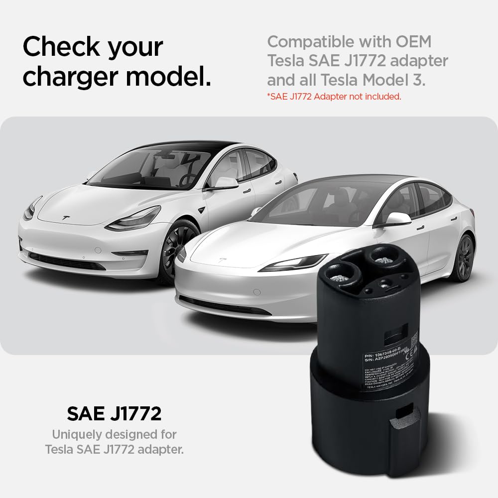 Spigen J1772 door dock features durable TPE for lasting, low-maintenance use.
