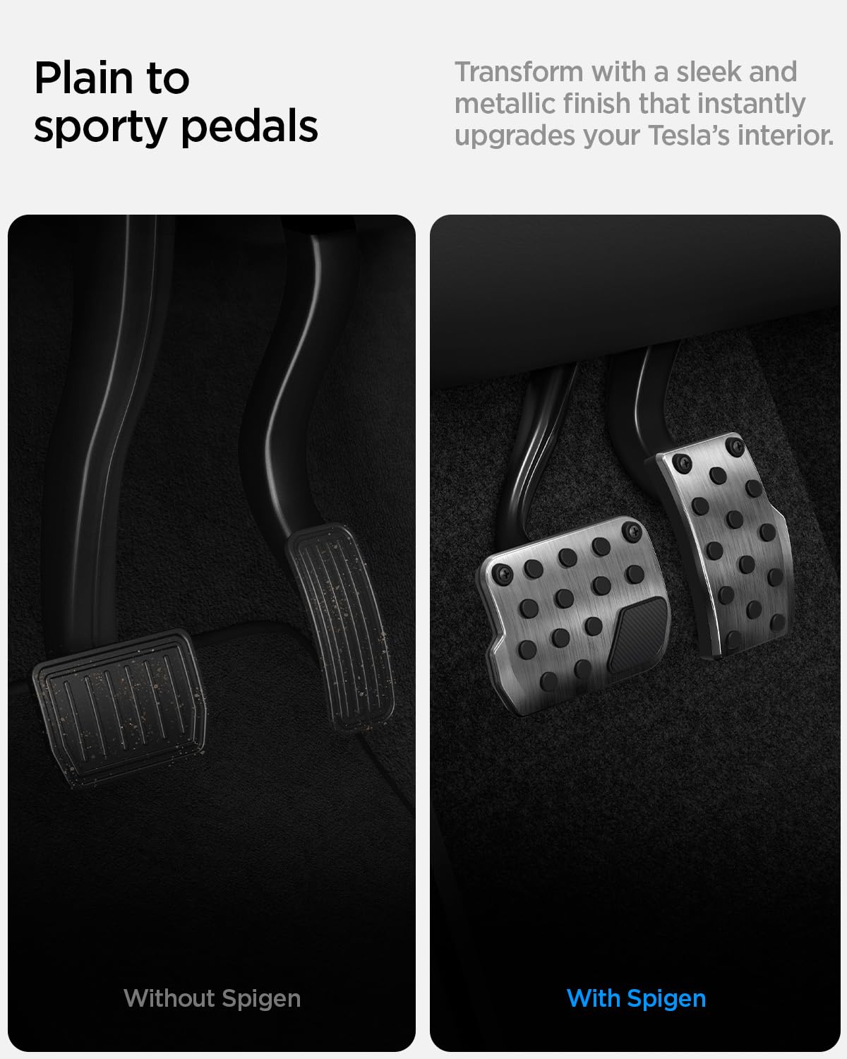 Spigen Model Y fit visual confirms secure, crafted for the 2020-2026 range.