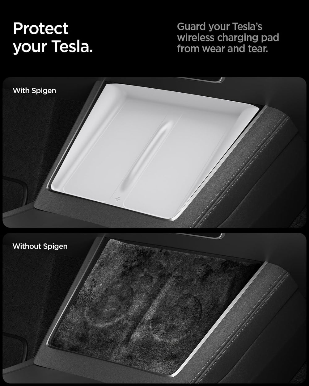 Spigen SF coating enables quick cleaning of the charging pad