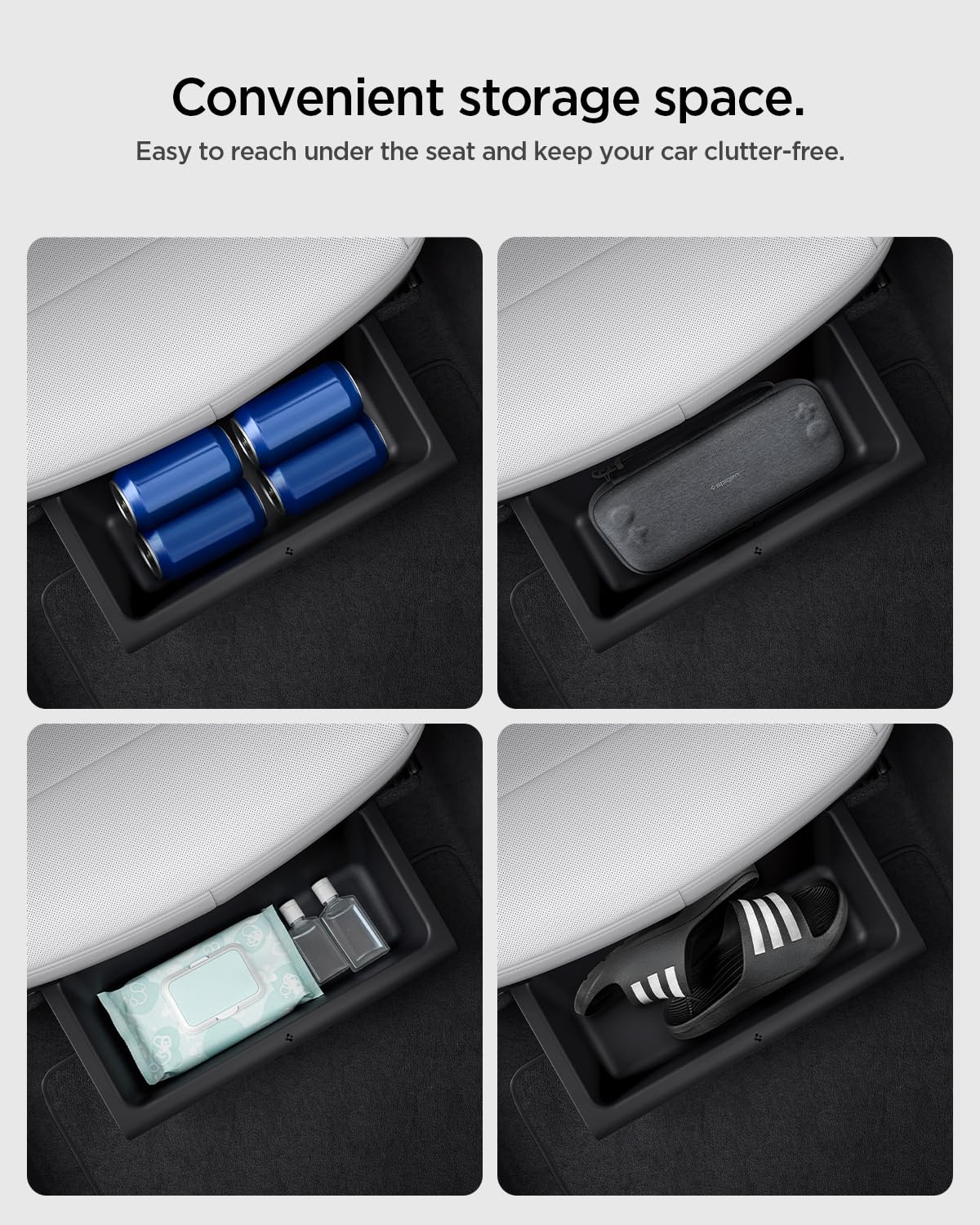 Spigen TPE shell offers stain resistance and durable protection for interior items.