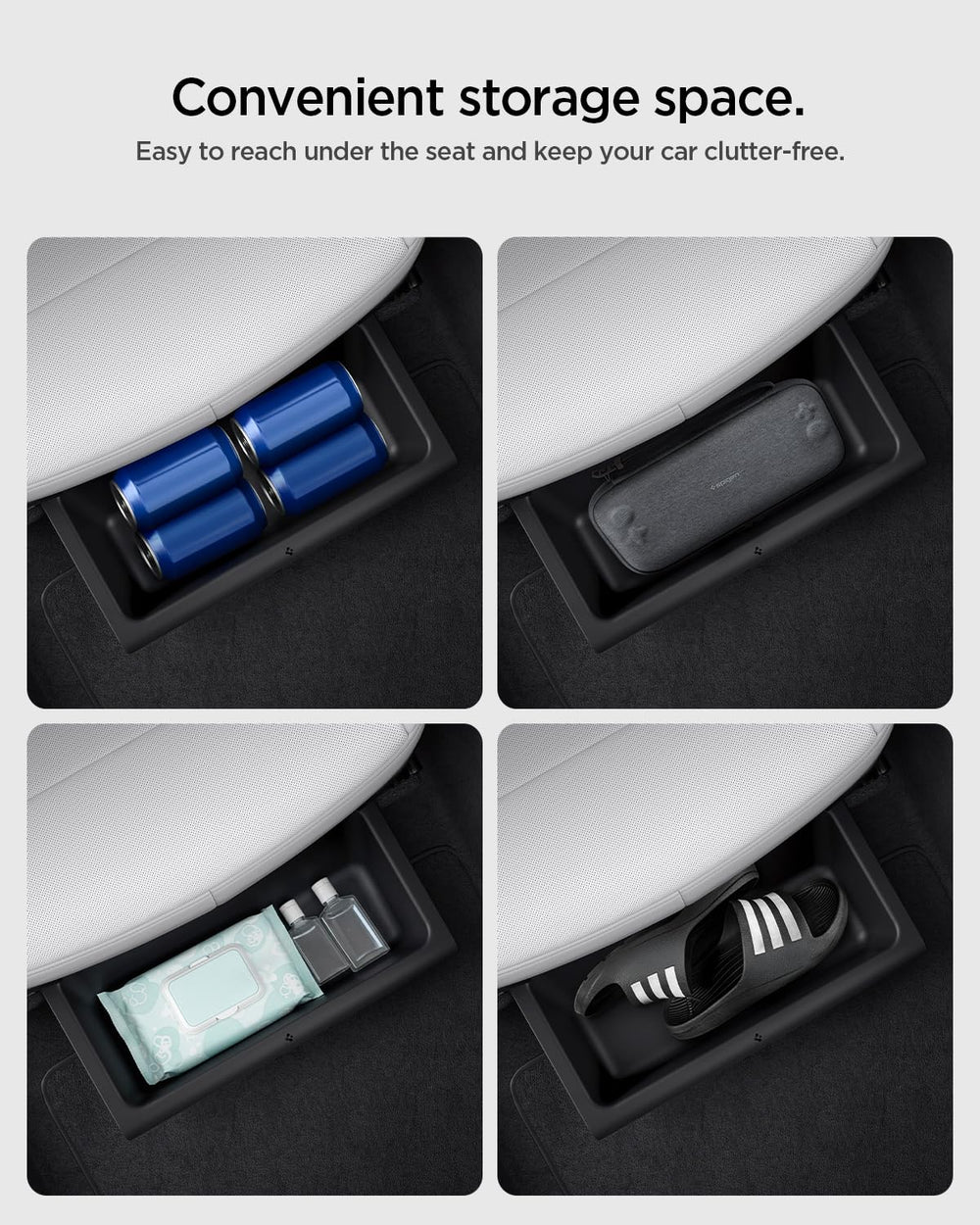 Spigen TPE shell offers stain resistance and durable protection for interior items.