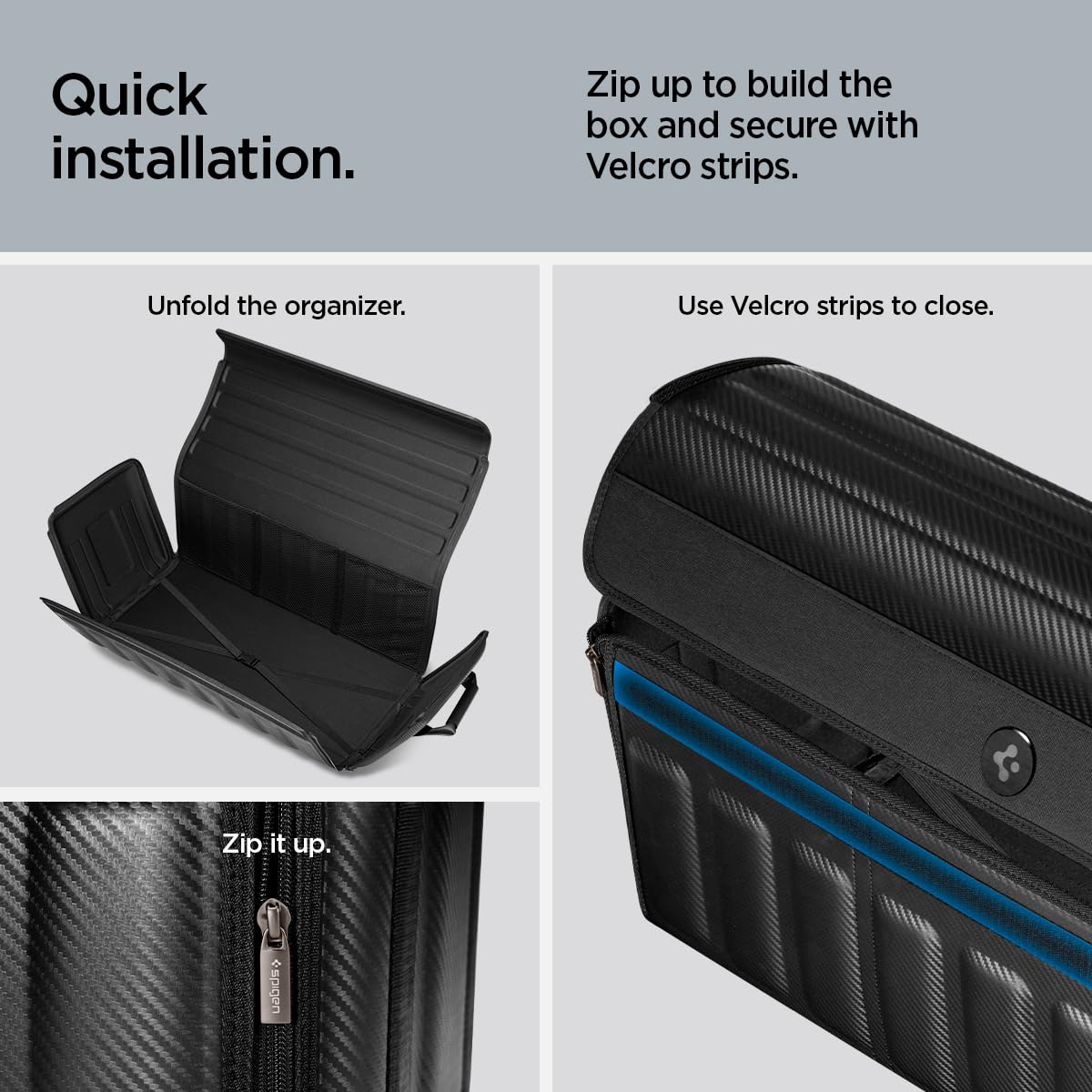 Spigen Trunk Organizer made with scratch-resistant material for daily use