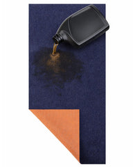 SpillShieldMC oil change mat cut-to-fit under car for precise containment