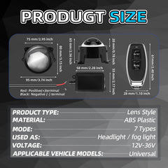 SPNANMA demon eye headlights remote control for easy mode switching.