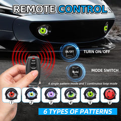 SPNANMA demon eye headlights universal 12-36V fit for cars and bikes.