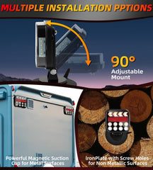 IP67 waterproof design withstands rain, snow, and mud.