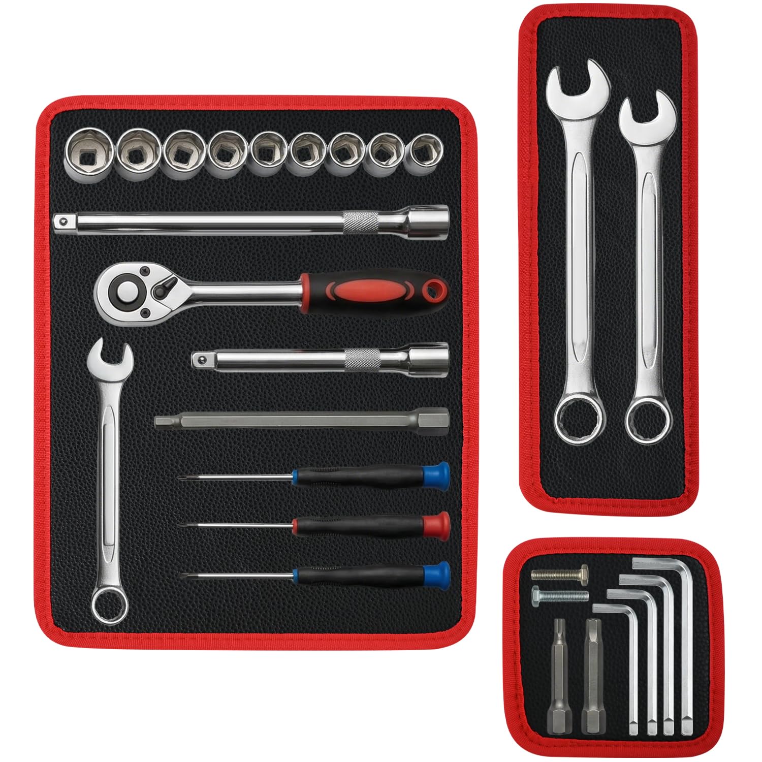 Spongiduits double-sided magnetic pad with 12.6x9.6 inches securely holds tools.