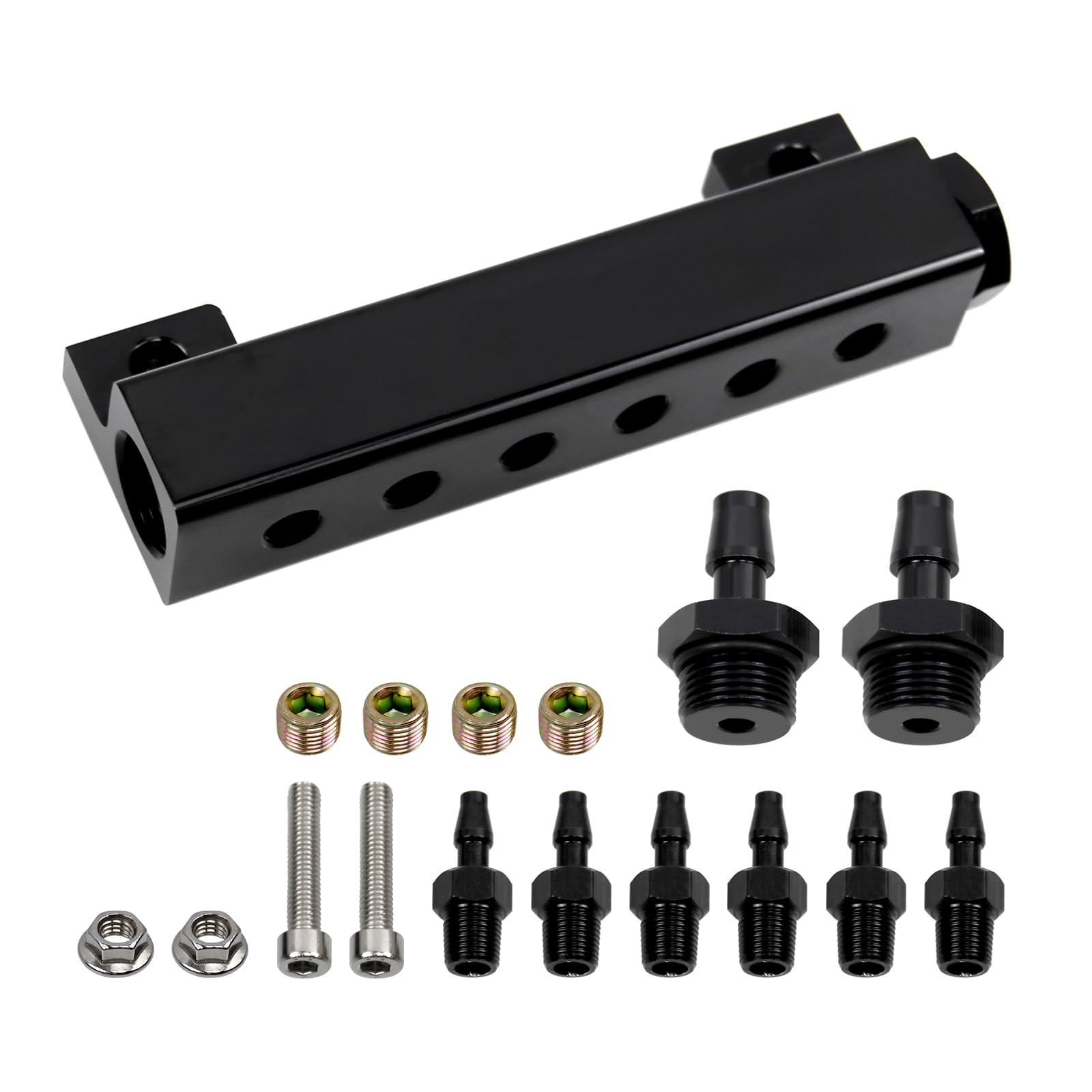 Sporacingrts 6-port vacuum block manifold showing six ports for organized vacuum routing