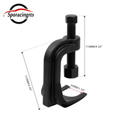 Sporacingrts ball joint separator extended range reaches up to 2 3/8 inches.