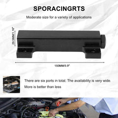 Sporacingrts plug set for six-port manifold enables easy port customization