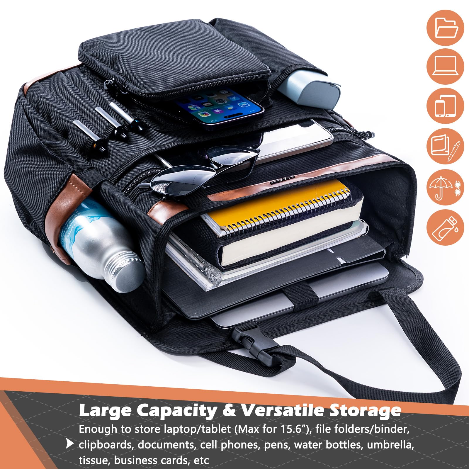 SPORJET detachable shoulder strap allows quick carry between car and office.