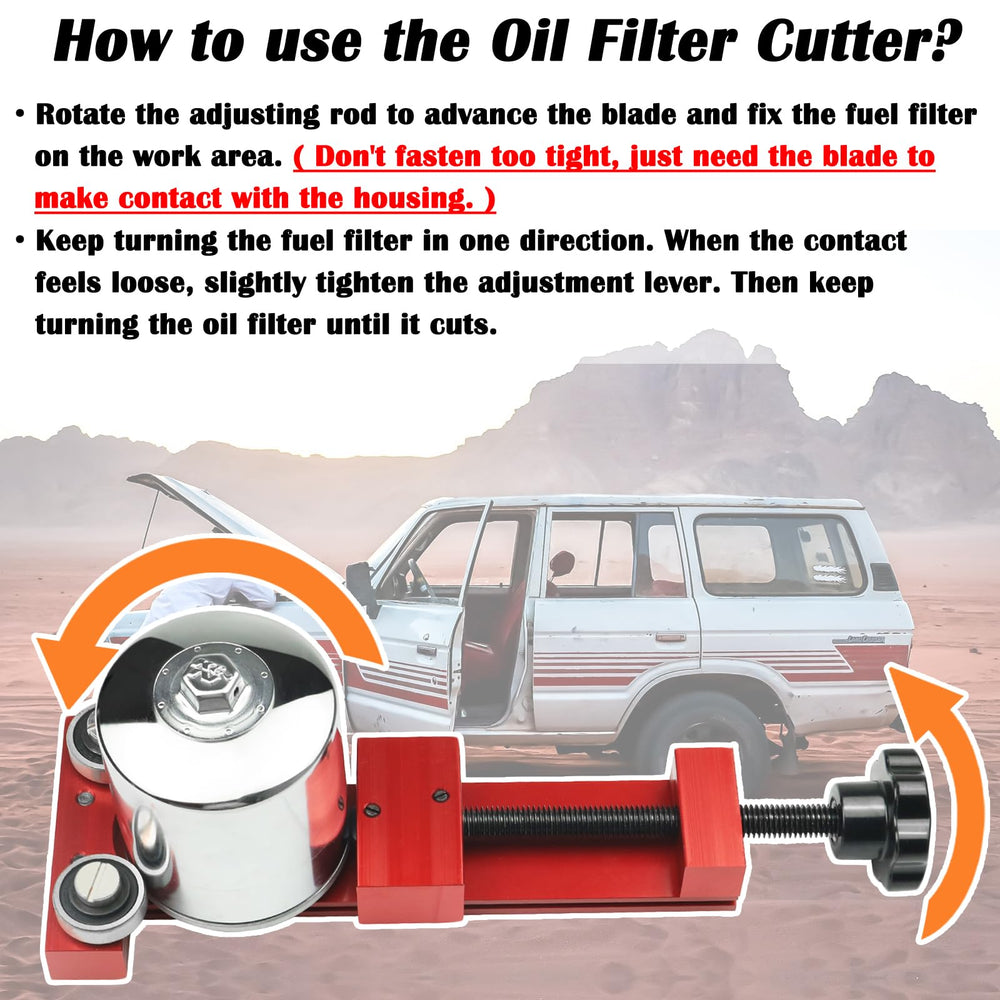 Sporthfish 66490 oil filter cutter roller holds the filter steady during rotation.