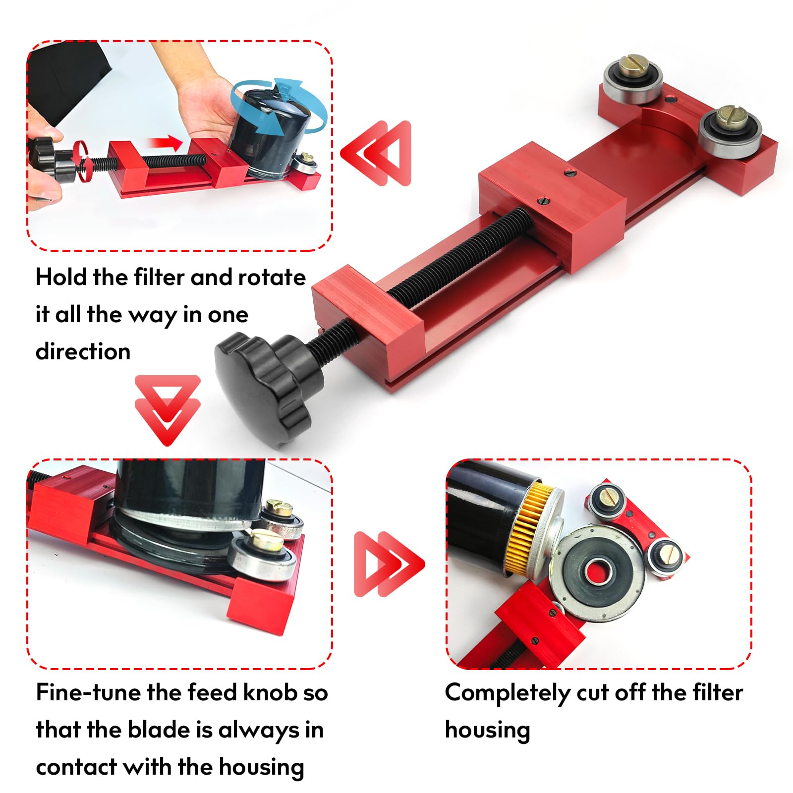 Roller cutting action on the Sporthfish 66490 delivers smooth, controlled cuts.