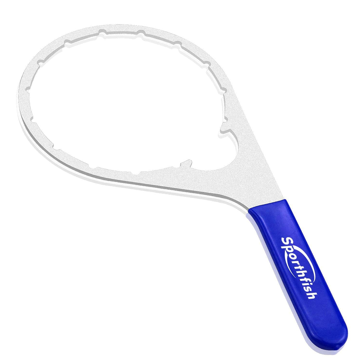 Sporthfish easy-grip design reduces effort during filter replacement.