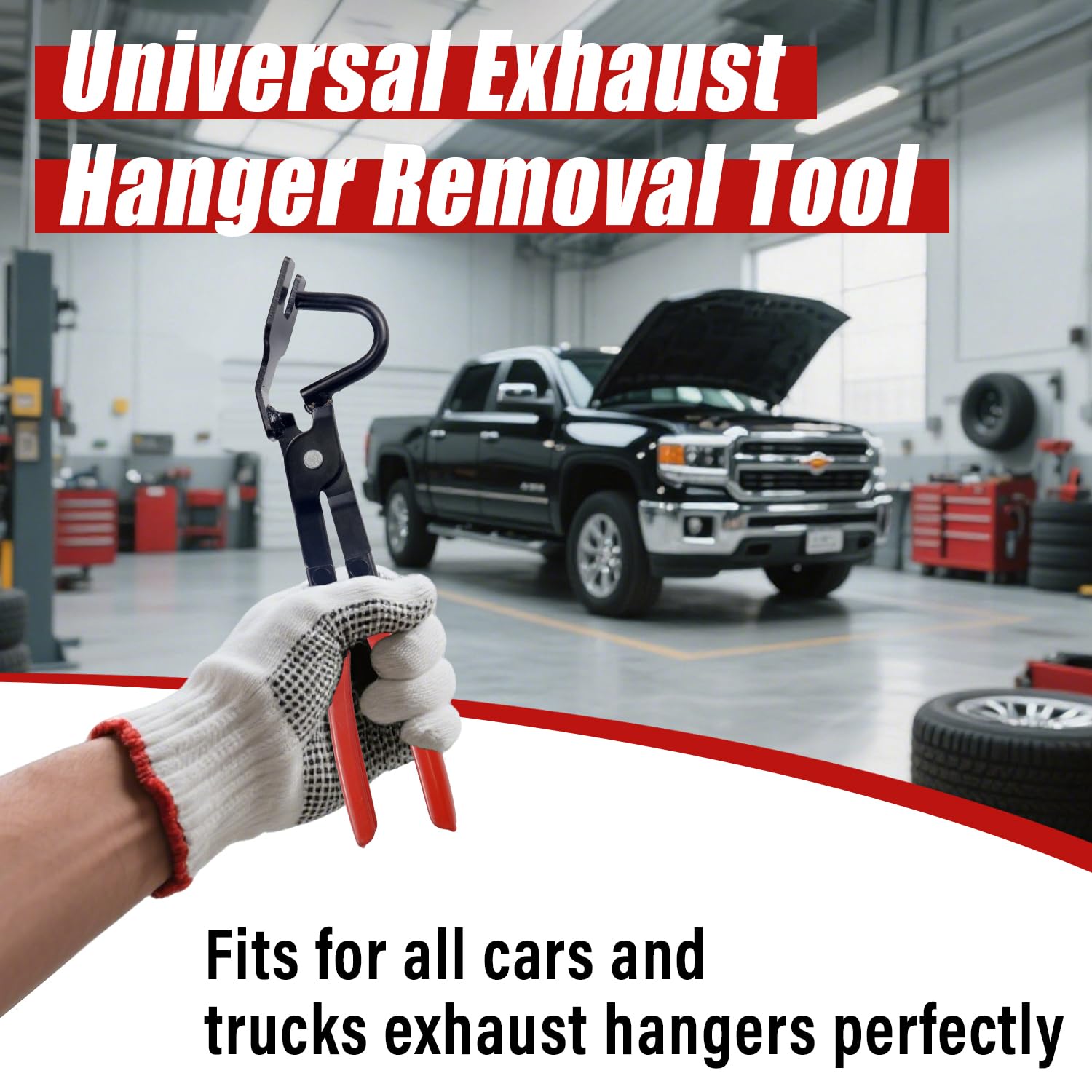 Sporthfish exhaust hanger pliers close-up handle shows non-slip grip.