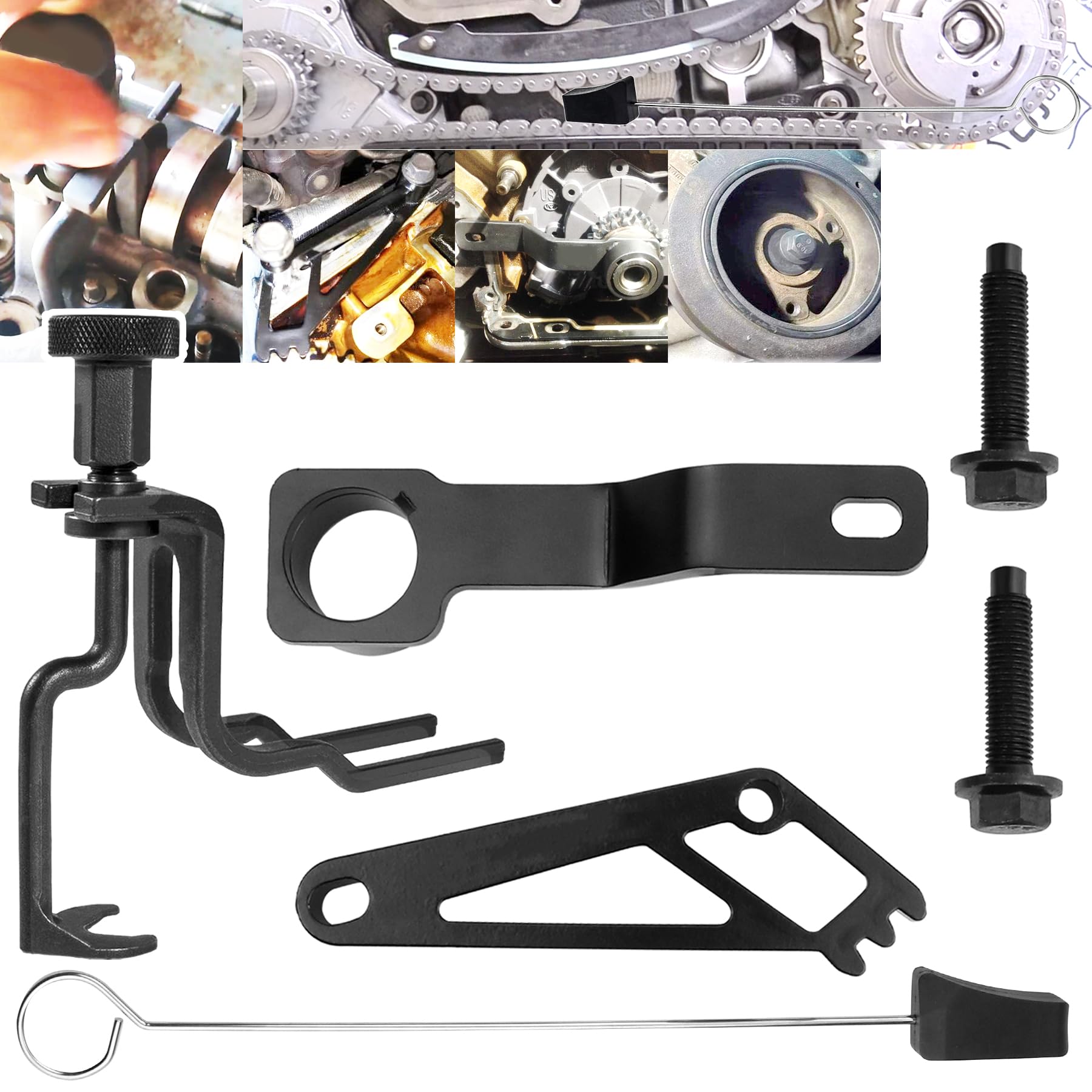 Sporthfish valve spring compressor on Ford 4.6L engine enables easy service